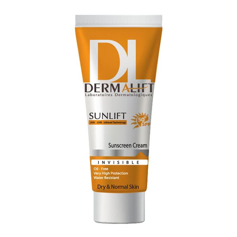 کرم ضدآفتاب درمالیفت - +SPF50 - بی رنگ - مناسب معمولی و خشک - حجم 40 میلی لیتر