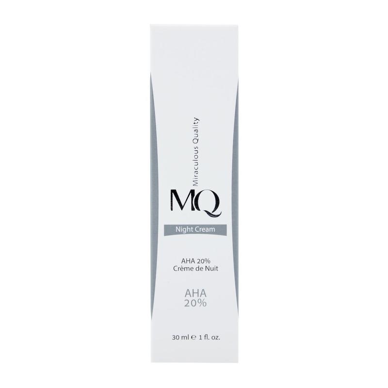 کرم شب لایه بردار ام کیو (MQ) مدل AHA 20% NIGHT CREAM حجم 30 میلی لیتر