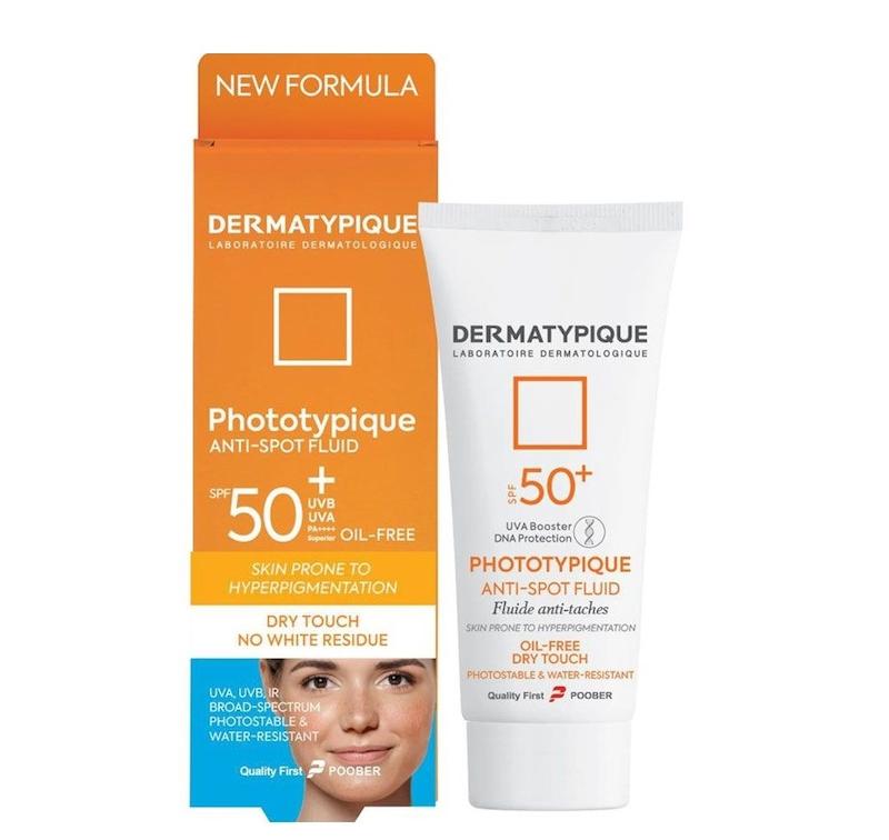 فلوئید ضدآفتاب درماتیپیک - فاقد رنگ - ضدلک و روشن کننده - فاقد چربی - +SPF50 - فتوتیپیک