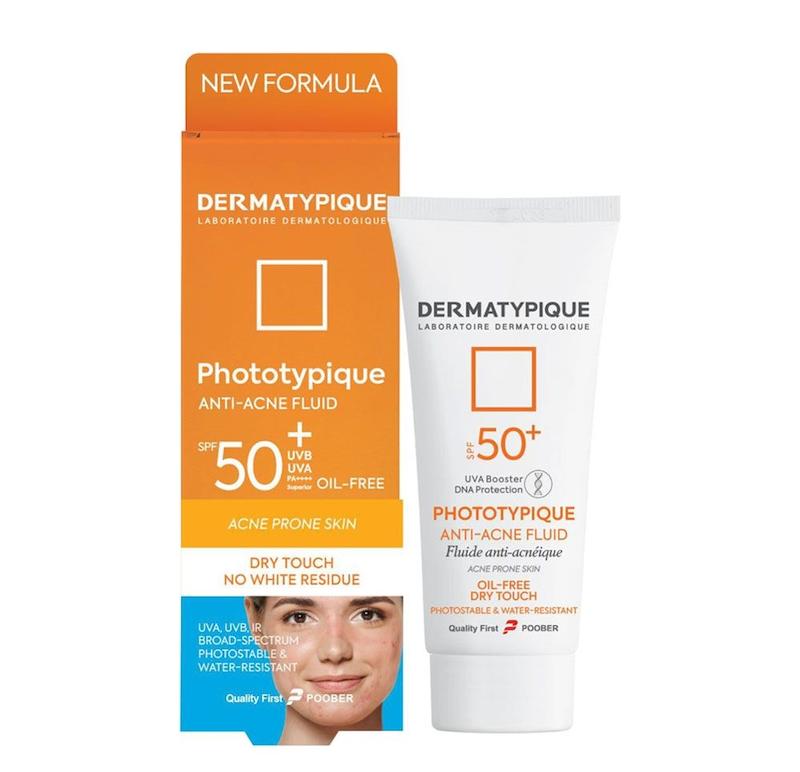 فلوئید ضدآفتاب درماتیپیک - فاقد رنگ - پوست چرب و دارای جوش - +SPF50 - فتوتیپیک - حجم 40میل
