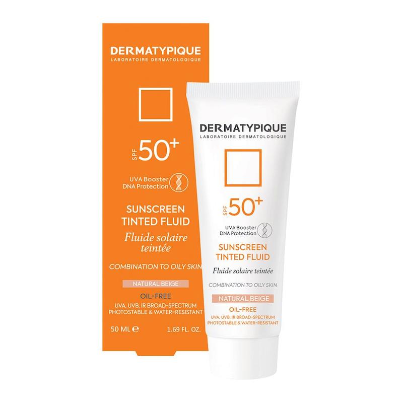 فلوئید ضدآفتاب درماتیپیک - بژ طبیعی - پوست چرب - +SPF50 - حجم 50 میل