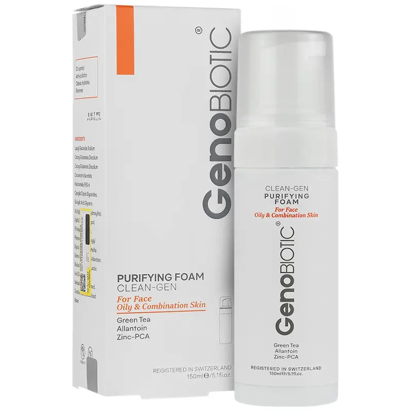 فوم شست وشوی صورت ژنوبایوتیک GenoBiotic مناسب پوست های چرب و مختلط