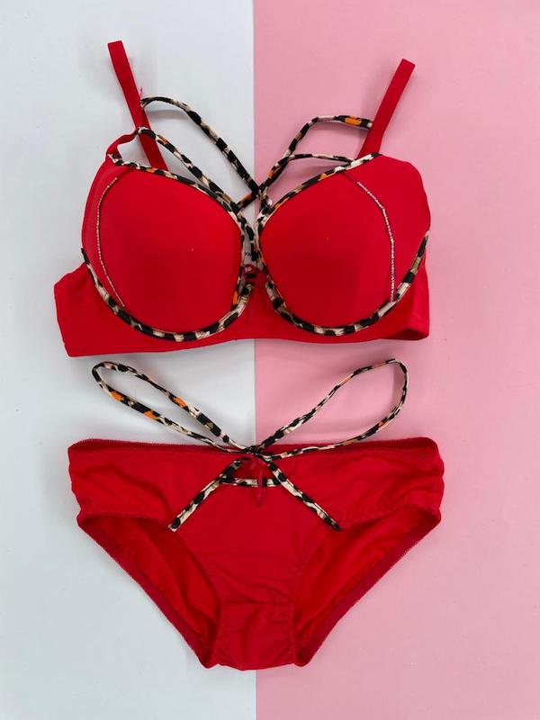 ست اسفنجی هارنس دار پلنگی