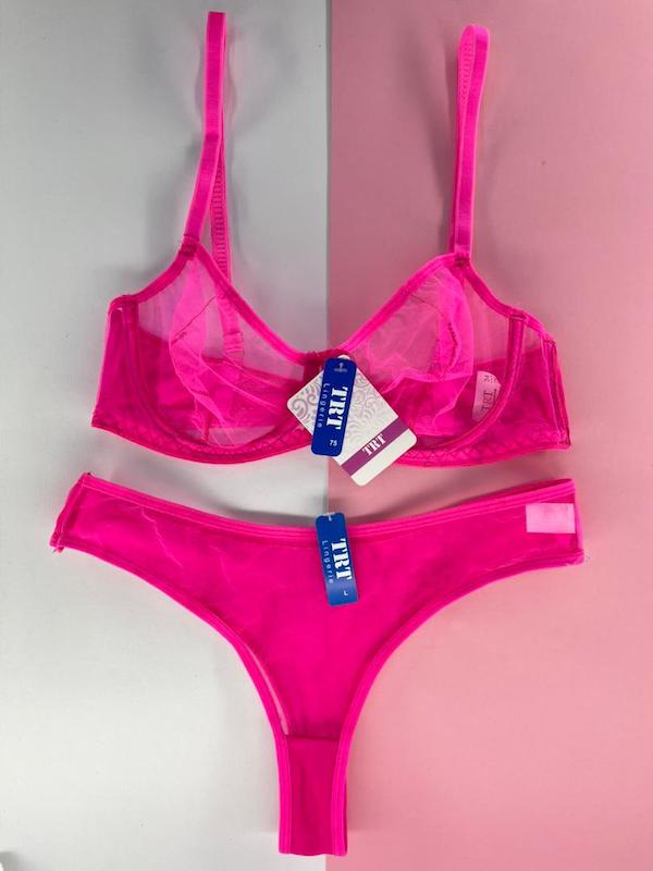 ست توری حریر صورتی