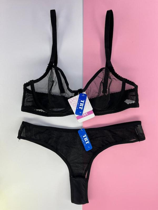 ست توری حریر مشکی