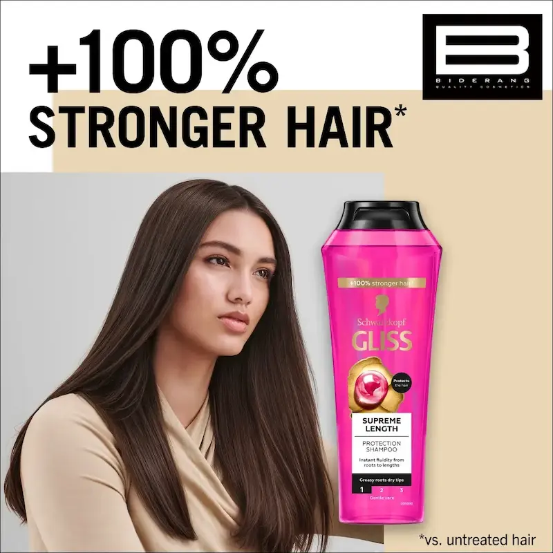 شامپو گلیس مناسب موهای بلند مدل Supreme Length