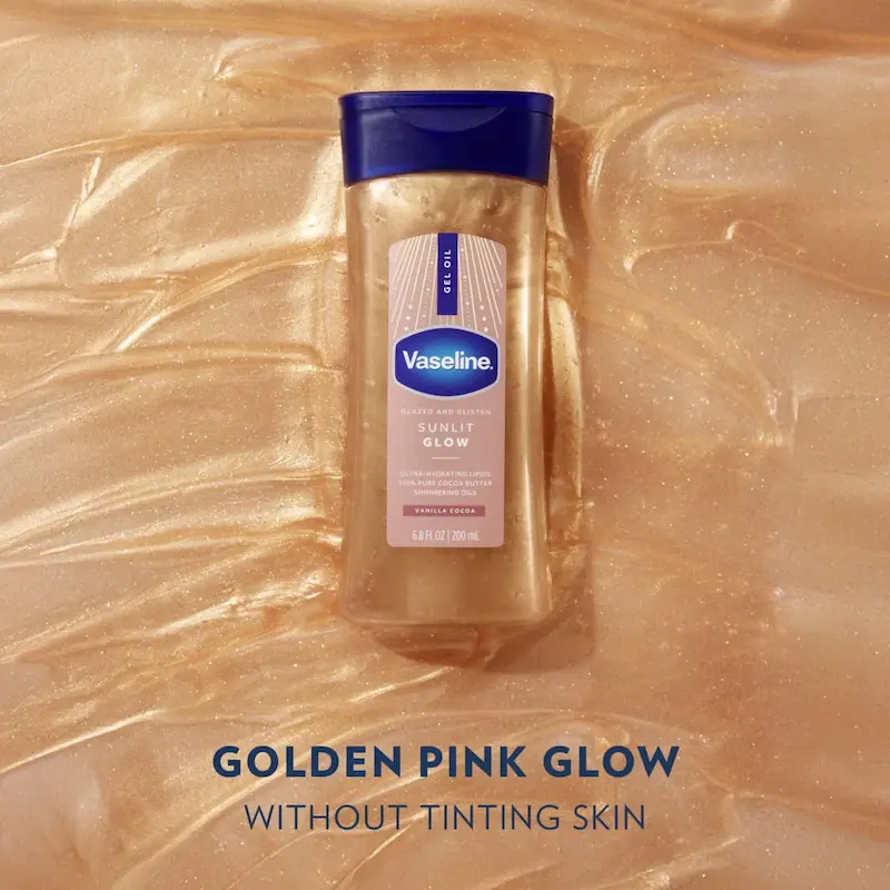 روغن بدن ژله ای شاین دار وازلین vaseline sunlit glow