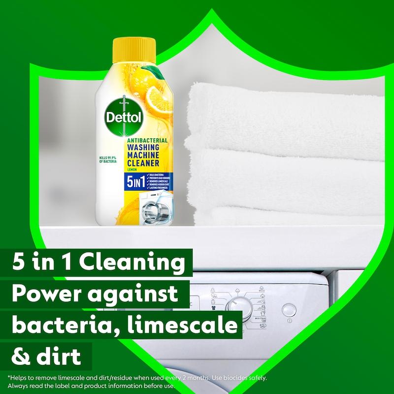 جرم گیر ماشین لباسشویی ۵ کاره دتول Dettol رایحه لیمو 