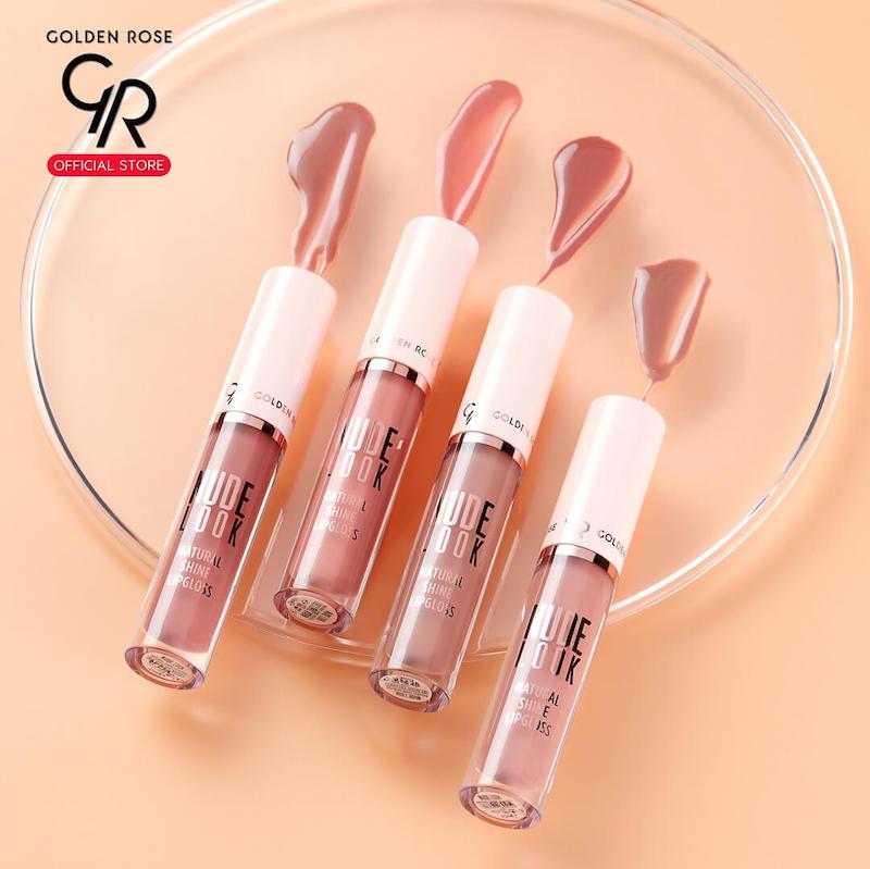 ٰرژلب مایع براق گلدن رز مدل نود لوک Nud look