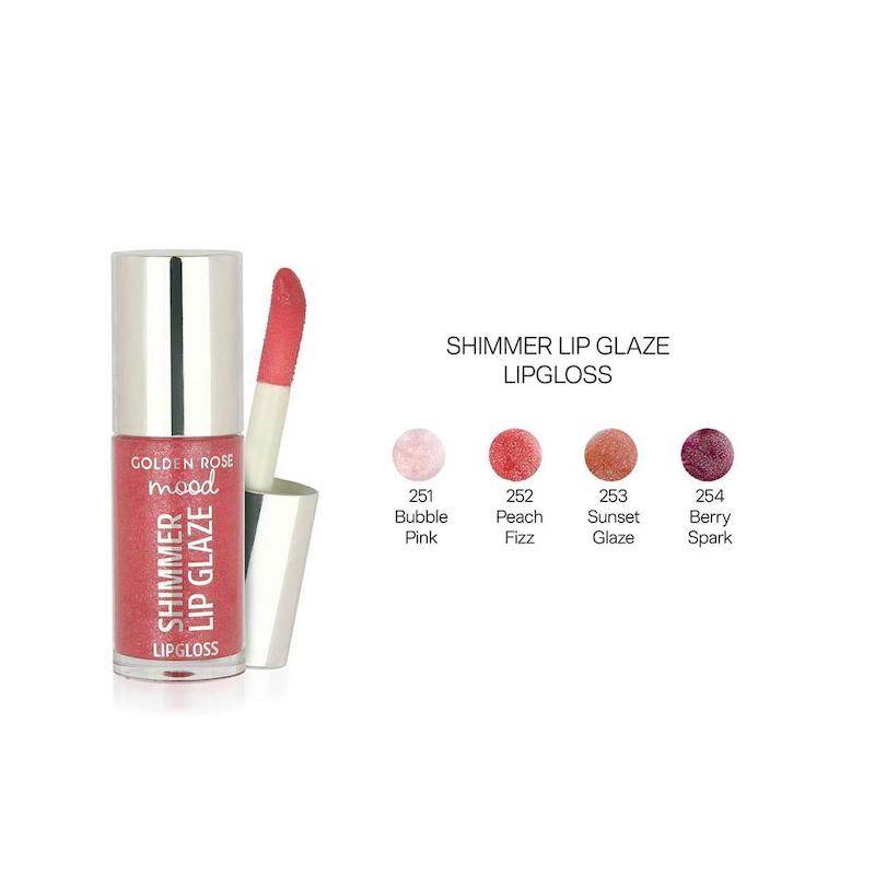 رژلب مایع براق گلدن رز مدل شیمر Shimmer Lip Glaze