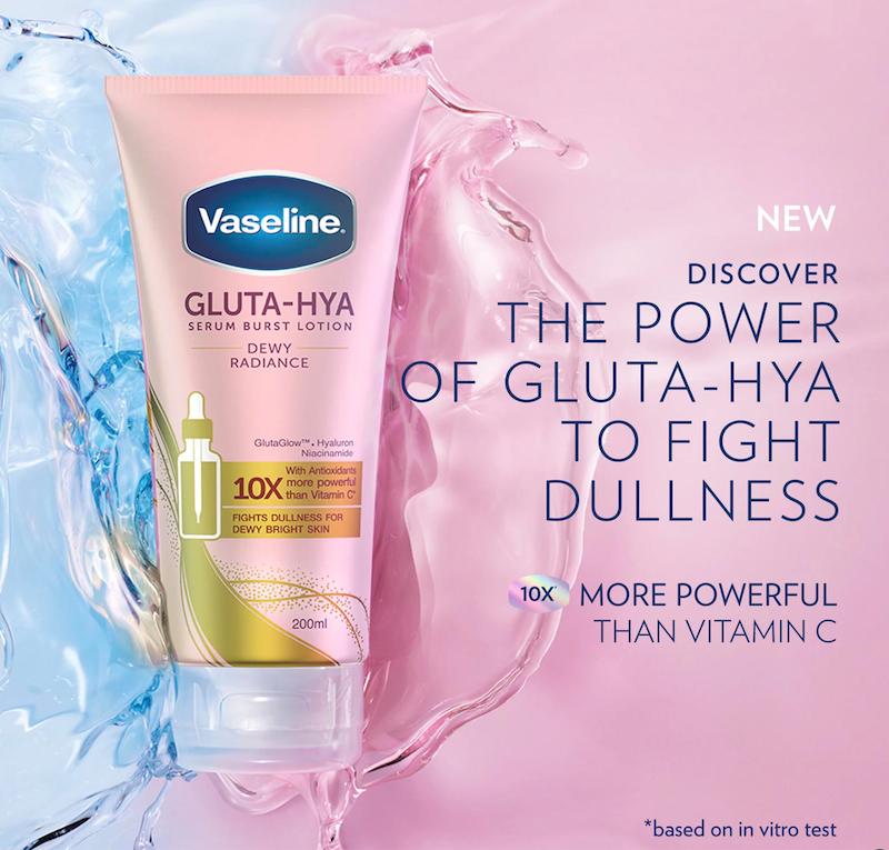 لوسیون بدن وازلین Gluta-Hya مدل آبرسان و درخشان کننده