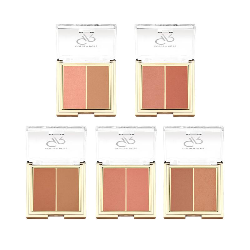 رژگونه دوقلو گلدن رز مدل Iconic Blush Duo