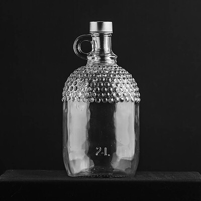بطری رومانی ۲ لیتری درب استیل