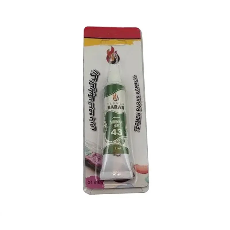 رنگ اکریلیک ترمه باران کد 43 سبز 21 میل | Termeh Baran