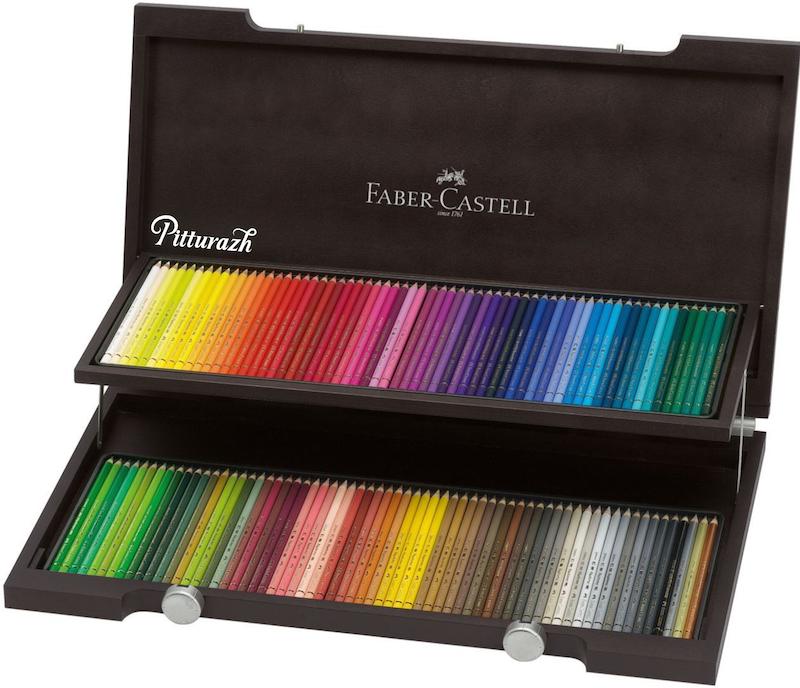 مداد رنگی فابر کاستل پلی کروم جعبه چوبی 120 رنگ | Faber Castell Polychromos