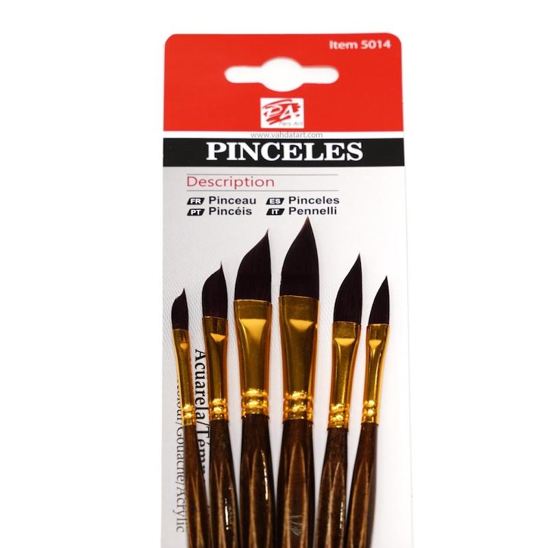 قلم مو پارس آرت ست 6 تکه شمشیری | سری 5014