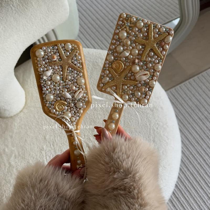 ست اینه و برس مرواریدی دریایی