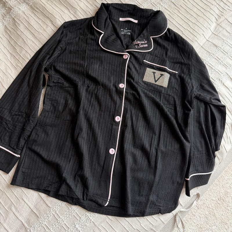 ست 4 تکه لباس خواب Victoria’s Secret _ black