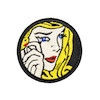 پچ گلدوزی دختر پاپ آرت | Pop Art Woman  (قابل تعویض)