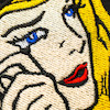 پچ گلدوزی دختر پاپ آرت | Pop Art Woman  (قابل تعویض)