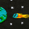 پچ گلدوزی ستاره دنباله دار | shooting star ( قابل تعویض) 