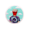 پچ گلدوزی Flower Head tie dye  (قابل تعویض ) 