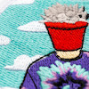 پچ گلدوزی Flower Head tie dye  (قابل تعویض ) 