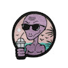 پچ گلدوزی ساحل تابستانی بیگانه | Alien summer beach ( قابل تعویض ) 