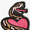 پچ گلدوزی مار و قلب | Heart & Snake