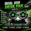 پنکه دو قلو خودرو CIC909 پنکه خنک‌کننده USB ماشین