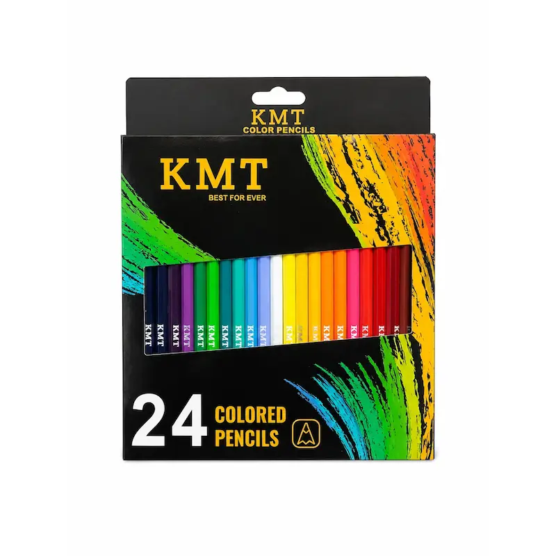 مداد رنگی KMT مدل Colored Pencils – بسته ۲۴ رنگ