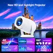 ویدئو پروژکتور Deevolt HY400 Smart Mini Projector Android 13