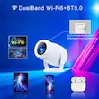 ویدئو پروژکتور Deevolt HY400 Smart Mini Projector Android 13