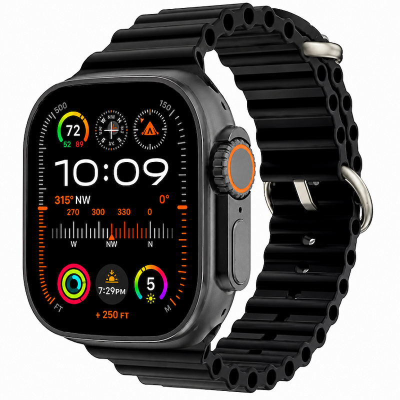 ساعت هوشمند طرح اپل واچ اولترا KEQIWEAR مدل KW78 ultra3 (همراه با 7 بند)