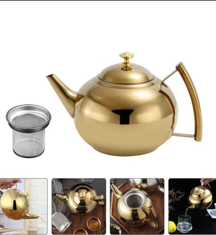 قوری استیل طلایی _m51_1000ml