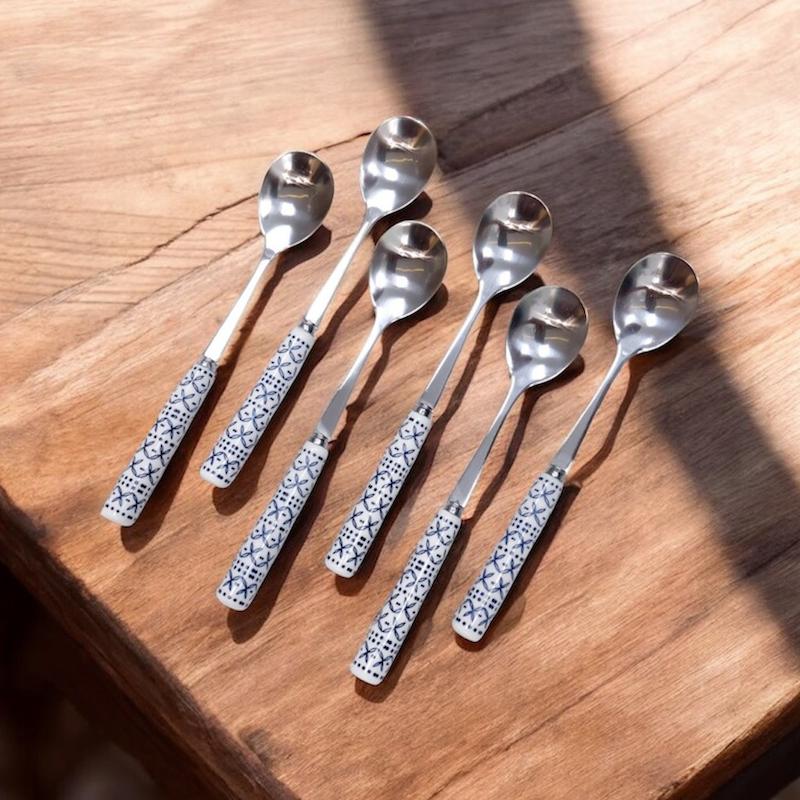 قاشق چای خوری دنی هوم طرح دار ۶ عددی/ MJ161