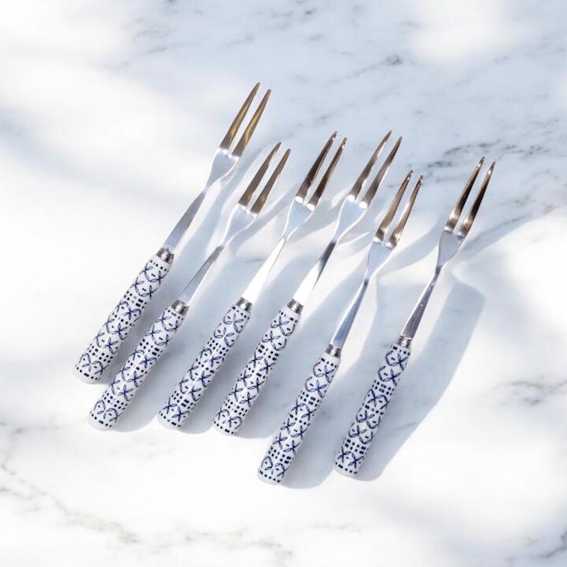 ست 6 عددی چنگال زیتون خوری دنی هوم طرح دار / MJ162