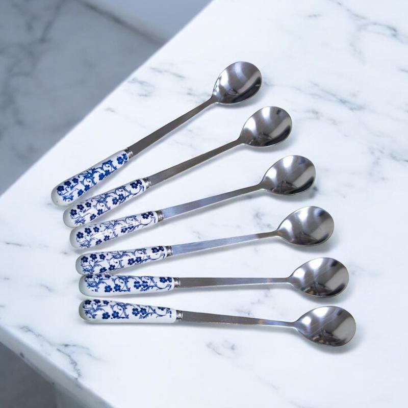 قاشق شربت خوری طرح دنی هوم گل آبی