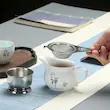 صافی چای به همراه پایه در دو رنگ