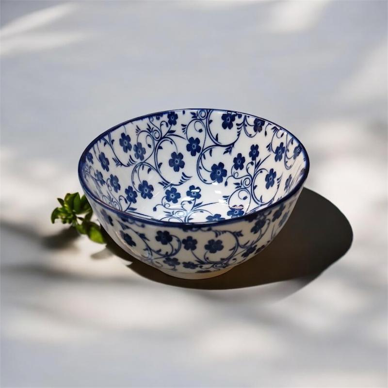 کاسه ماست خوری دنی هوم طرح گل سرمه ای / BA10