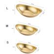 کاسه قایقی سالاد گود استیل طلایی در سه سایز 