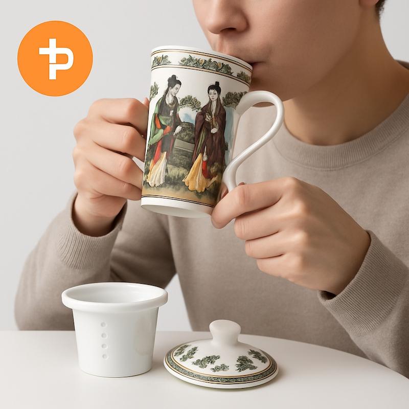 لیوان دمنوش طرح دختر 