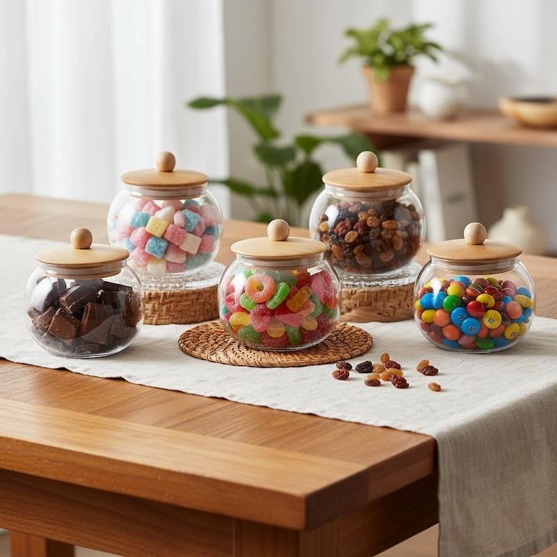 قندان پیرکس درب بامبو 