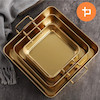 تابه سرو مربع دسته دار استیل طلایی