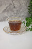 ست فنجان و نعلبکی چای خوری لبه طلایی 