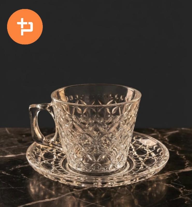 ست فنجان و نعلبکی چای خوری طرحدار 