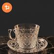 ست فنجان و نعلبکی چای خوری طرحدار 