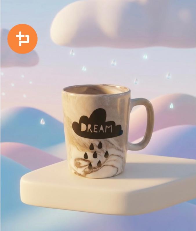 ماگ دسته دار سرامیکی طرحدار