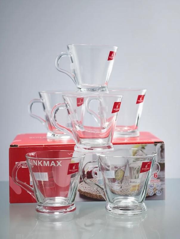 لیوان 6 عددی چای خوری دسته دار ته گرد 