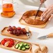 مزه خوری مستطیل سه خانه چوبی 